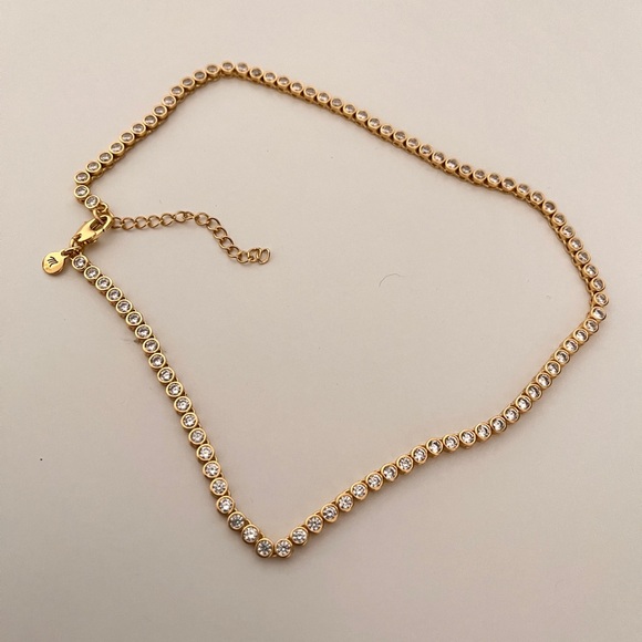 Madewell The Tennis Collection Bezel Set Crystal Necklace - Picture 7 of 7